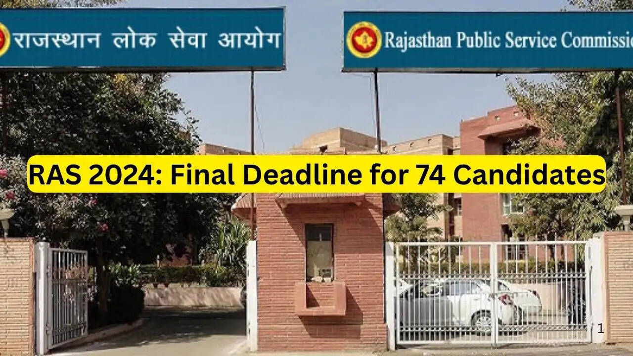 RPSC office notice regarding final document submission opportunity for 74 provisional RAS Exam 2024 candidates