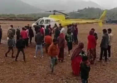 helicopter emergency landing at gogunda udaipur