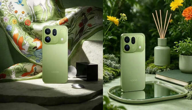 Oppo Find X10 Forest Green Edition smartphone showing its green finish and rear camera design