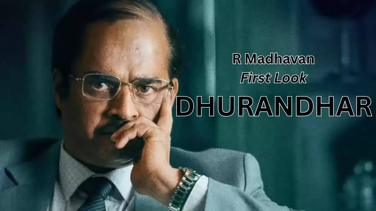 R. Madhavan in first-look poster of Dhurandhar wearing gray suit and glasses, fans speculate Ajit Doval role