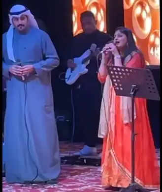 Saina Dawood Udaipur Engineer Software performing in Kuwait with Mubarak Al Rashed Namaste Kuwait India Kuwait Cultural Festival National Museum