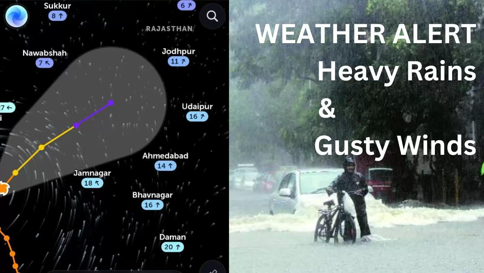 Weather  Warning in Udaipur, Weather Warning in Rajasthan, Gusty Winds, Heavy Rainfall in Udaipur