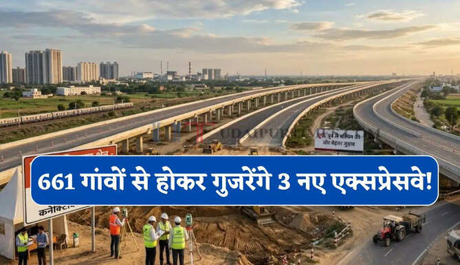 661 गांवों से होकर गुजरेंगे 3 नए एक्सप्रेसवे ! जमीन अधिग्रहण शुरू, लोगों को मिलेगा बड़ा फायदा&nbsp;