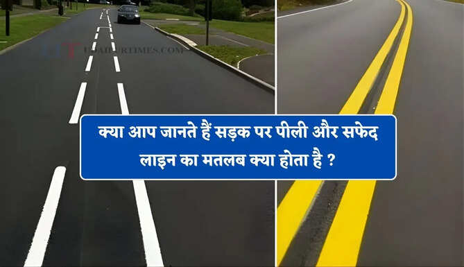 क्या आप जानते हैं सड़क पर पीली और सफेद लाइन का मतलब क्या होता है ? देखें पूरी जानकारी&nbsp;