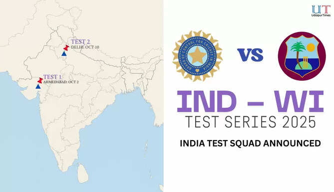Indian cricket squad lineup for West Indies Test matches in Ahmedabad and Delhi | Shubman Gill leading Indian cricket team vs West Indies 2025 | Ravindra Jadeja vice-captain India Test series 2025 | Dhruv Jurel wicketkeeper Indian squad 2025 Test series
