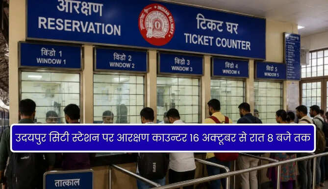 Udaipur City Station Reservation Counter 