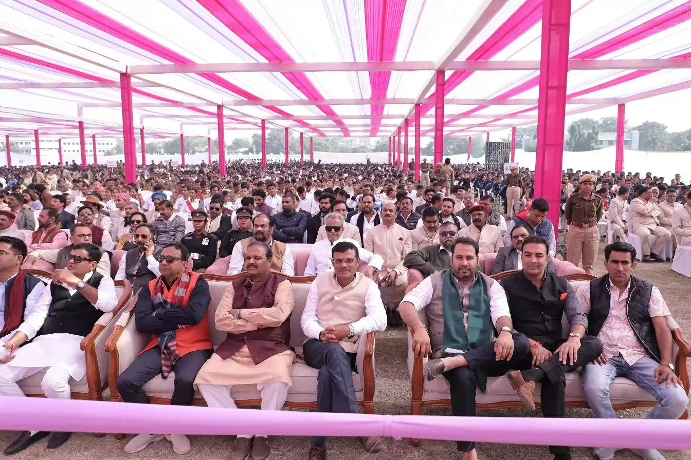 Defence Minister Rajnath Singh addressing the 104th Foundation Day of Bhupal Nobles’ Sansthan in Udaipur