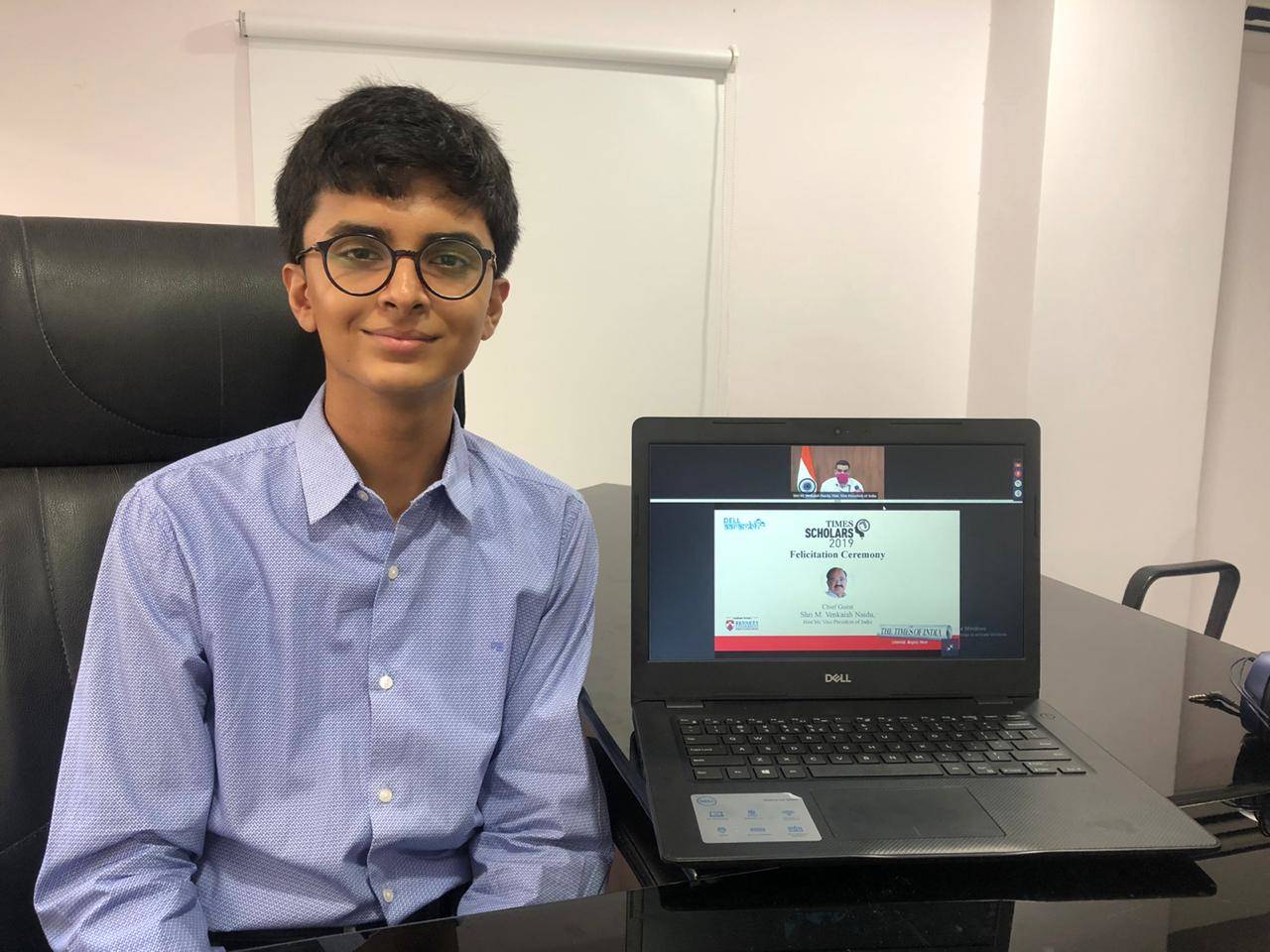 Udaipur student Vidit Baya bags the Times Scholar 2019 award - Well read is well prepared