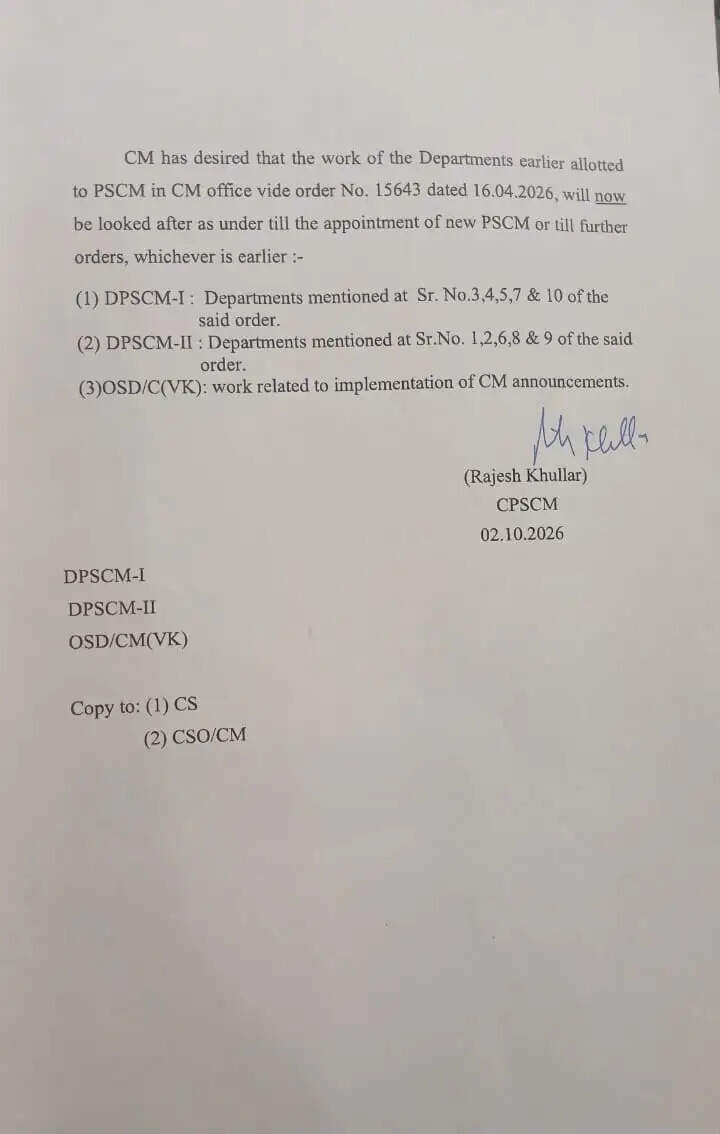 हरियाणा CMO में हुआ विभागों का बंटवारा, देखें किसे क्या मिली बड़ी जिम्मेदारी ?