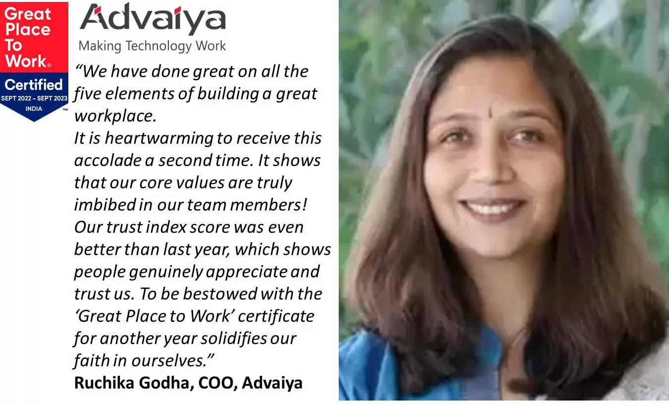 Ruchika GOdha Great Place to Work Certified Advaiya Solutions Udaipur