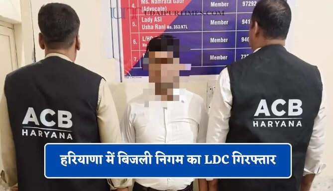 हरियाणा में बिजली निगम का LDC गिरफ्तार, ACB ने 5 हजार की रिश्वत लेते रंगे हाथ पकड़ा&nbsp;