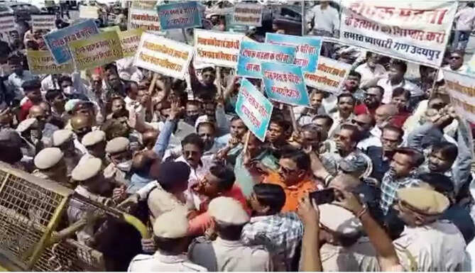 agitation by business man