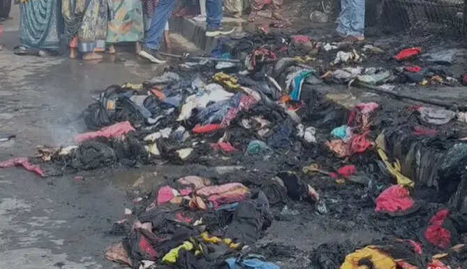 Fire in Sunday Bazar Udaipur