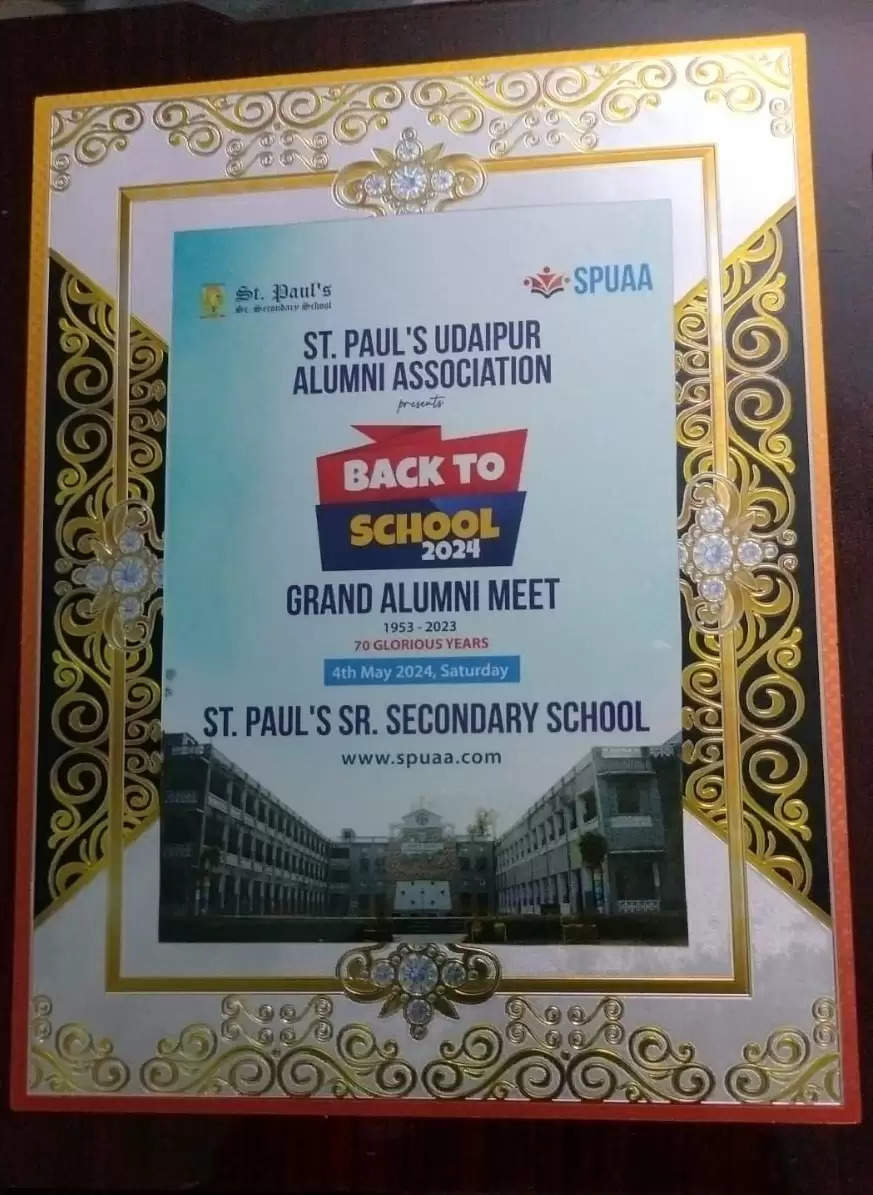 St Pauls Alumni Meet Back to School 4 May 2024 Celbrating 70 years of St Pauls