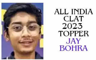 CLAT Exam 2023 Jay Bohra Udaipur Topper