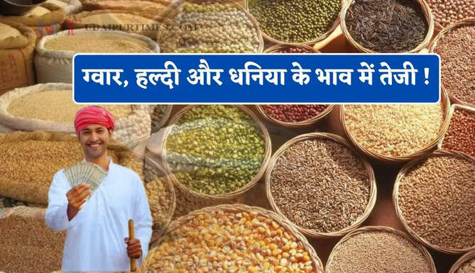 ग्वार, हल्दी और धनिया के भाव में तेजी ! जाने क्या आगे भी कीमतों में आएगा उछाल &nbsp;?