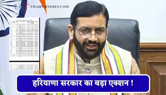 हरियाणा सरकार का बड़ा एक्शन ! इन कर्मचारियों को किया सेवा से बर्खास्त, देखें जिलावाइज पूरी लिस्ट&nbsp;