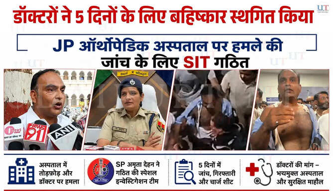 उदयपुर अस्पताल हमले की जांच के लिए SIT गठन के बाद डॉक्टरों ने 5 दिन के लिए कार्य बहिष्कार स्थगित किया। Police form SIT after attack on Udaipur hospital as doctors suspend boycott for five days.