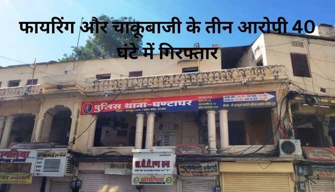 Udaipur Police arrest three accused in Ghantaghar firing and stabbing case within 40 hours of investigation.