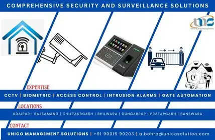 For All CCTV, Biometric, Access Control, Attendance Machines, Gate Automation, Video Door Phone services in Udaipur, Banswara, Dungarpur, Rajsmand, Bhilwara, Khera, Jolva, Tarapur, Gujarat