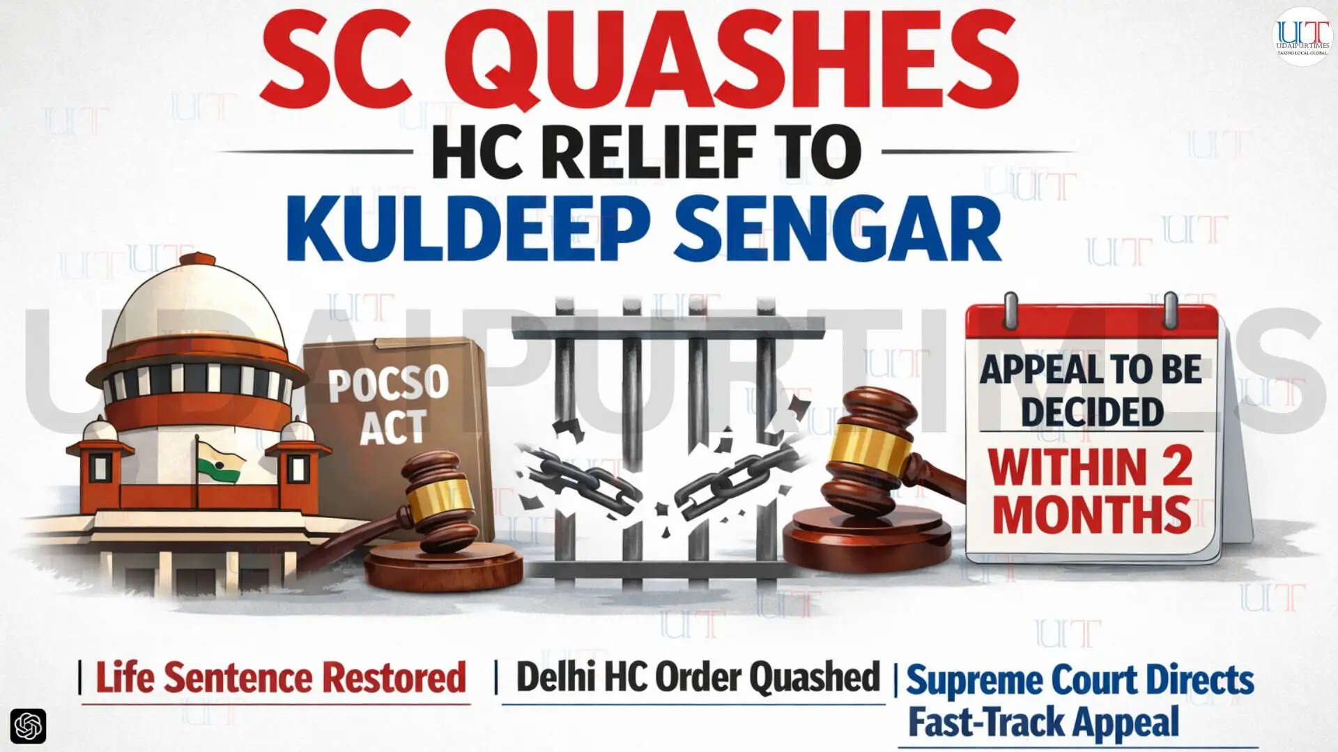 Supreme Court overturns Delhi High Court order suspending Kuldeep Singh Sengar&rsquo;s life sentence in the Unnao rape cas