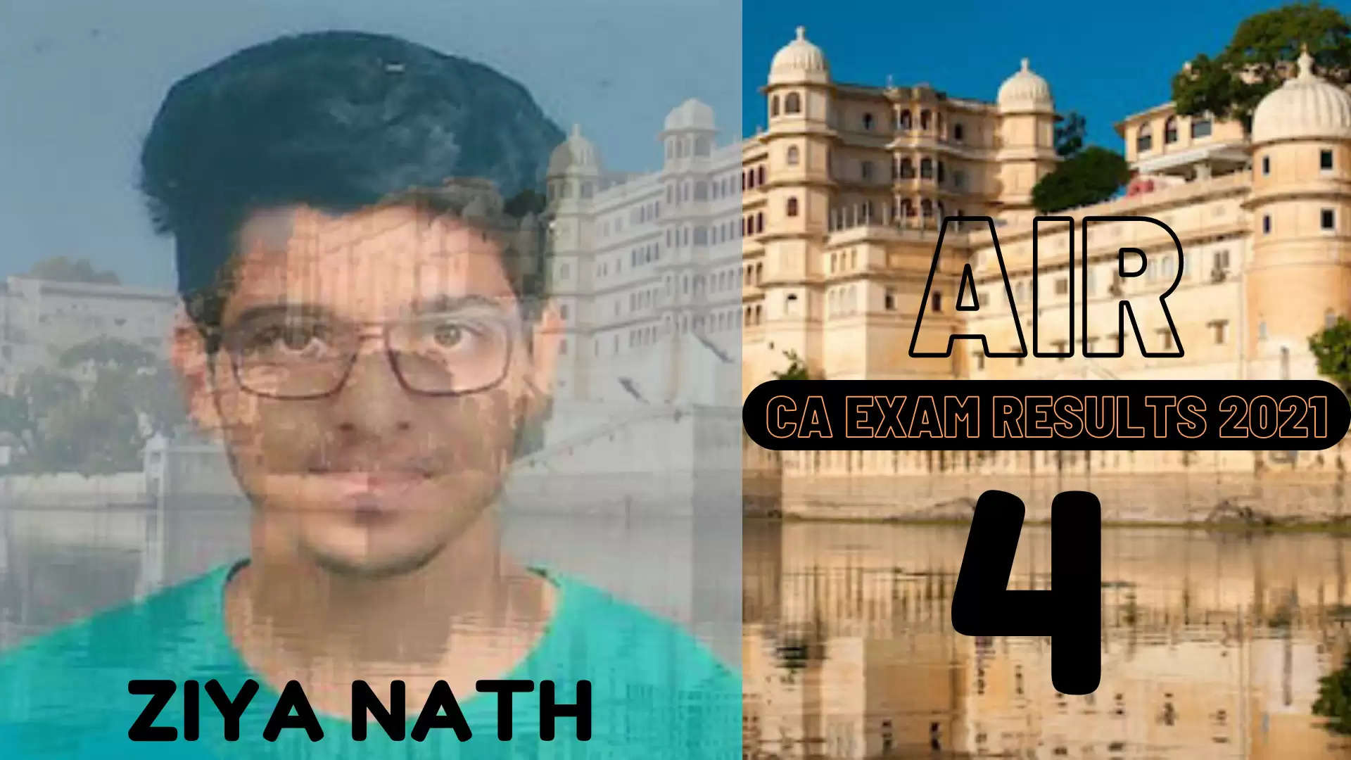 ziya nath all india rank 4 air 4 ca results 2021 icai results udaipur student central academy