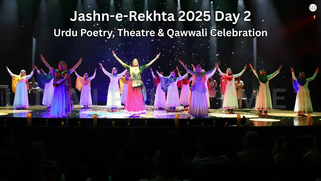 Artists and audiences at Jashn-e-Rekhta 2024 Day 2 celebrating Urdu poetry, theatre, and music
