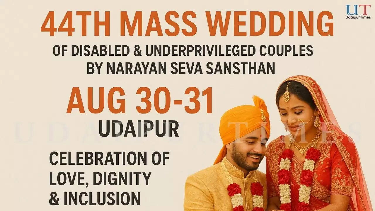 44th Mass Wedding of Disabled & Underprivileged Couples Udaipur Times, News from Udaipur, Latest news from Udaipur, Latest Posts from Udaipur, Narayan Seva sansthan, Breaking News Rajasthan, Best News Portal in Udaipur