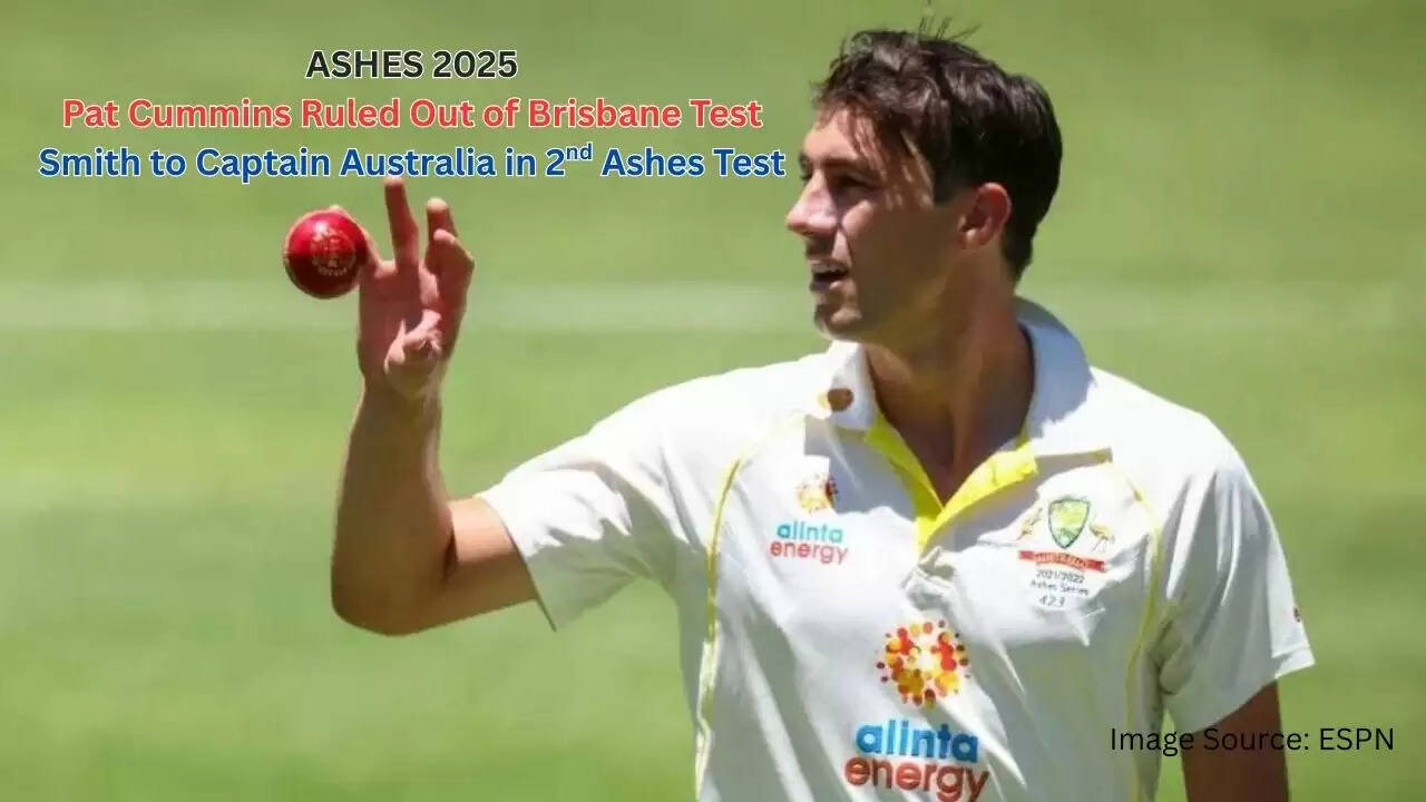 Pat Cummins ruled out of second Ashes Test; Steve Smith appointed stand-in captain for Brisbane match
