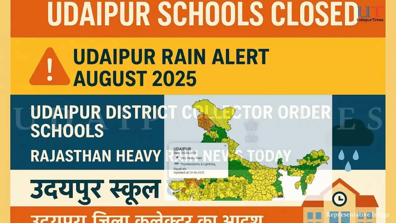 Schools Disrupted Due to Orange Alert in Udaipur - Classes Suspended on 25 August