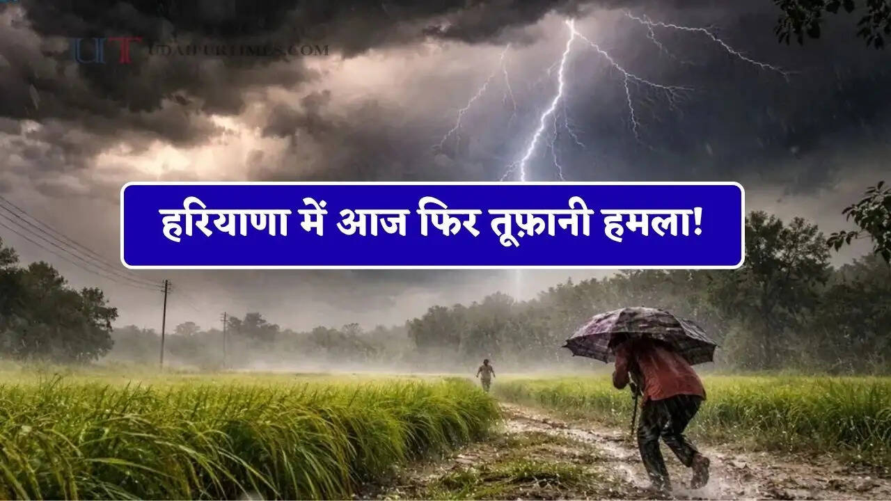 हरियाणा में आज फिर तूफ़ानी हमला! IMD का अलर्ट, तेज बारिश के साथ कई जिलों में गिरेंगे ओले&nbsp;