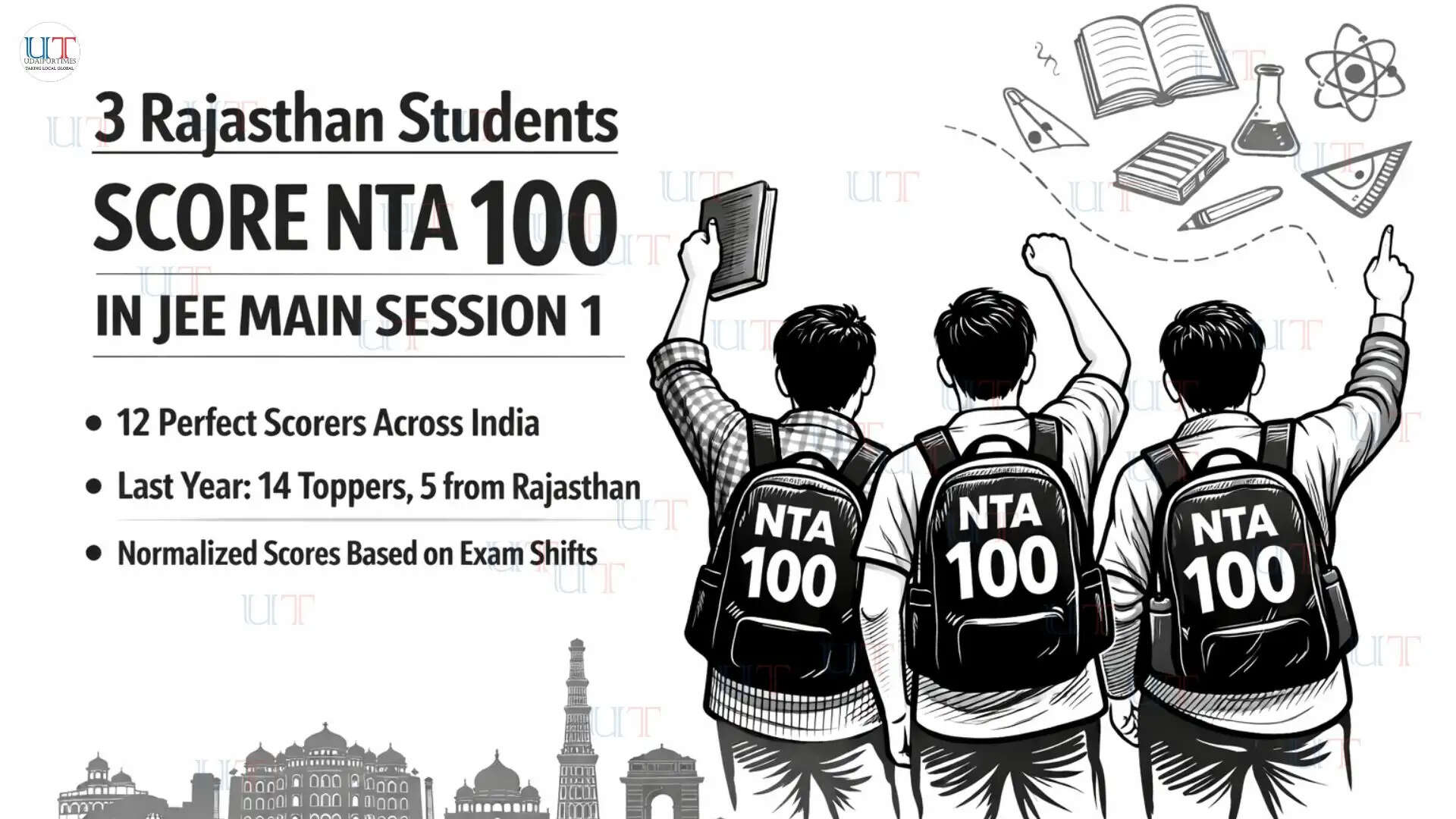 Three Rajasthan students score perfect 100 NTA score in JEE Main Session 1 results
