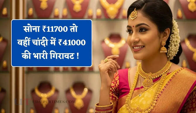 सोना ₹11700 तो वहीं चांदी में ₹41000 की भारी गिरावट ! जाने अपने शहरों के नए दाम&nbsp;