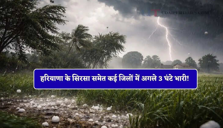 हरियाणा के सिरसा समेत कई जिलों में अगले 3 घंटे भारी! आंधी के साथ तेज बारिश का अलर्ट