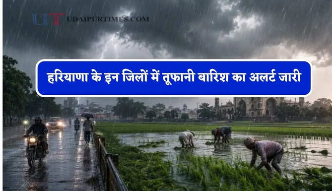 हरियाणा के इन जिलों में तूफानी बारिश का अलर्ट जारी, जाने मौसम विभाग का जारी अपडेट&nbsp;