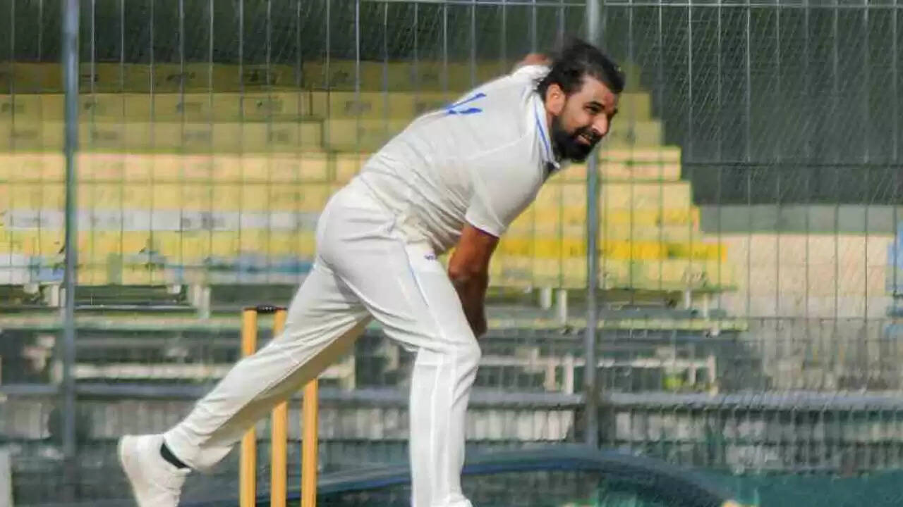 Mohammed Shami celebrates 8-wicket haul for Bengal at Eden Gardens, Kolkata | Ranji Trophy 2025