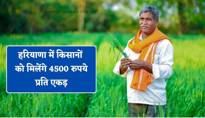 हरियाणा में किसानों को मिलेंगे 4500 रुपये प्रति एकड़, ऐसे उठाएं लाभ&nbsp;