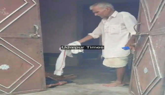 Police investigating the double murder of a mother and daughter in Mundol village, Udaipur.