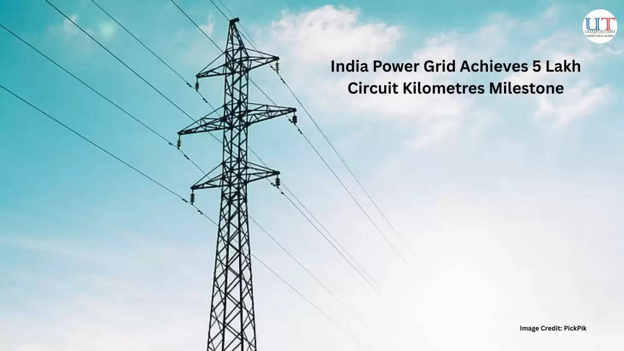 India&rsquo;s national power transmission grid crossing 5 lakh circuit kilometres with renewable energy evacuation infrastructure