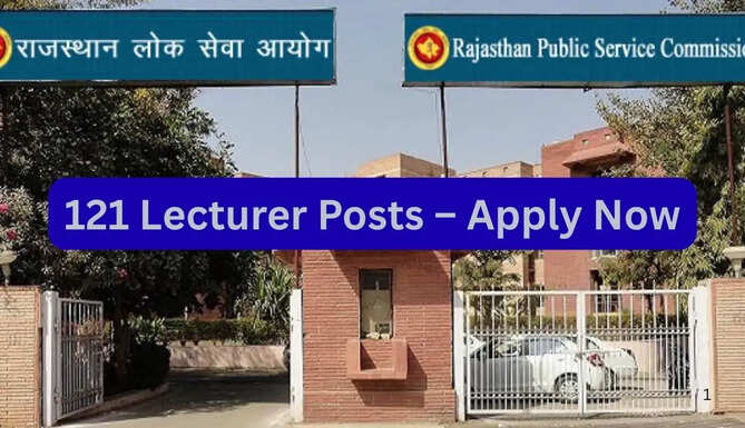 RPSC recruitment notification for 121 Lecturer posts in Special Education Department 2026 with online application dates