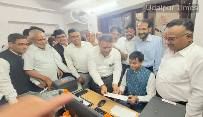 Newly inaugurated Post Office and E-Court/E-Mitra Centre at the Udaipur Court Complex in Rajasthan.
