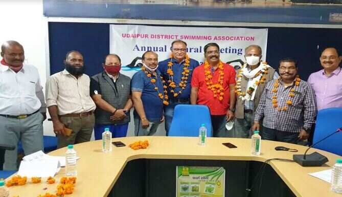 चंद्रगुप्त सिंह चौहान पुनः बने उदयपुर जिला तैराकी संघ के अध्यक्ष