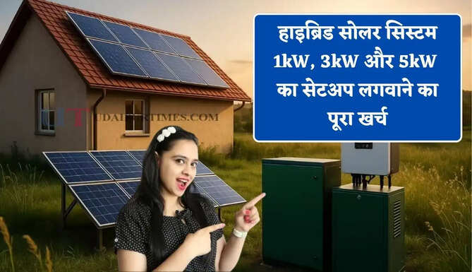 हाइब्रिड सोलर सिस्टम क्या है ? जानिए 1kW, 3kW और 5kW का सेटअप लगवाने का पूरा खर्च &nbsp;