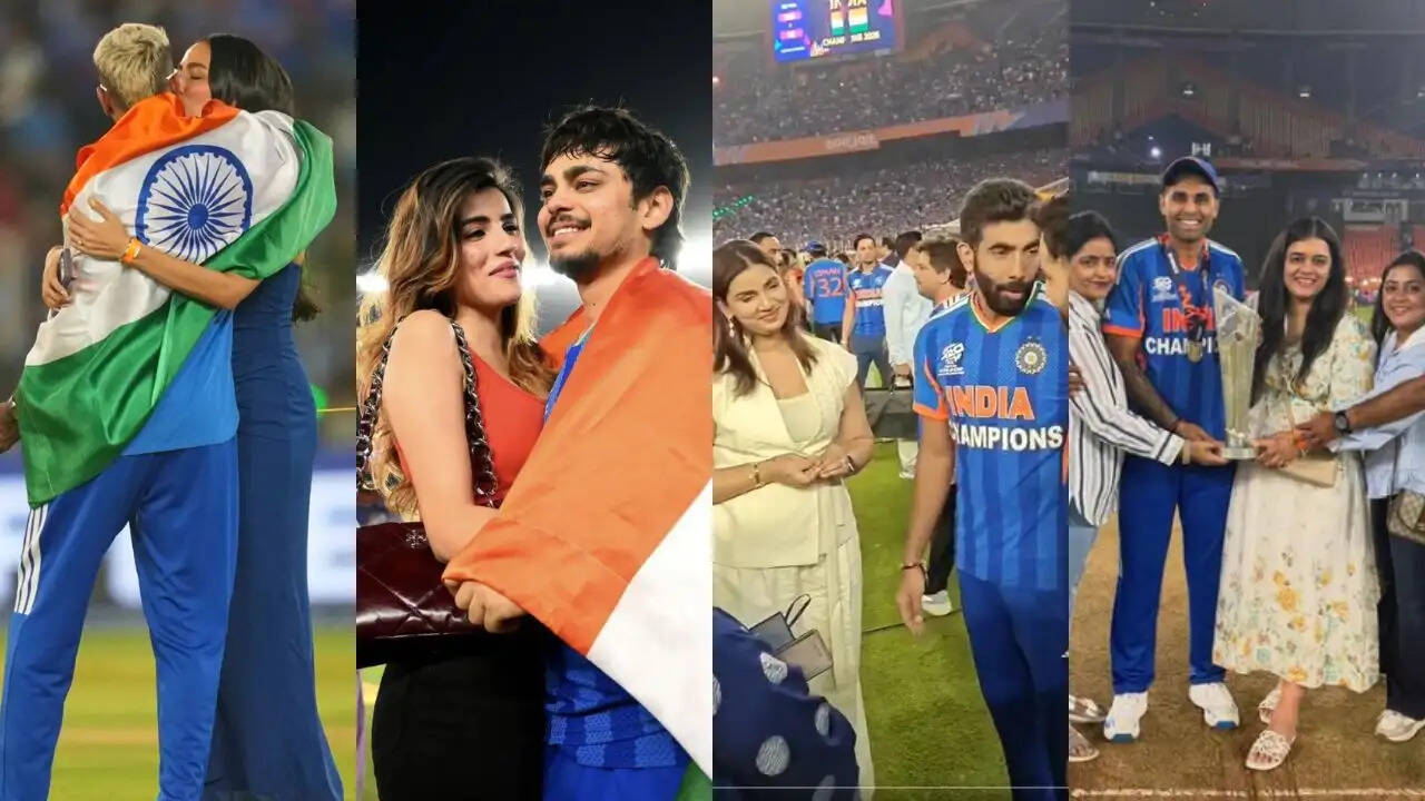 Team India Stars Celebrate T20 World Cup Win With Partners at Narendra Modi Stadium