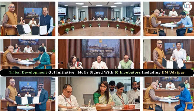 Tribal Development GoI Initiative | MoUs Signed With 10 Incubators Including IIM Udaipur