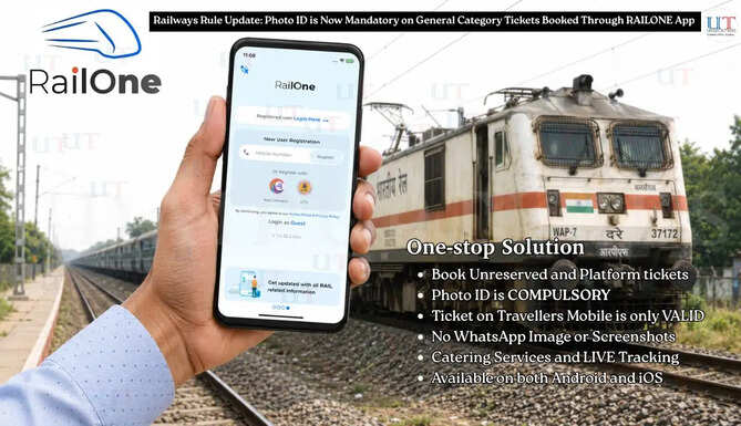 Railways Rule Update: Photo ID is Now Mandatory on General Category Tickets Booked Through RAILONE App&nbsp;