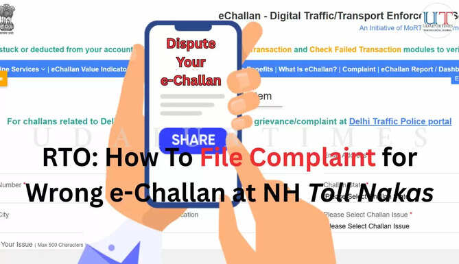 Udaipur RTO Gyandev Vishwakarma informing commuters about online complaint for wrong e-Challan at National Highway tolls