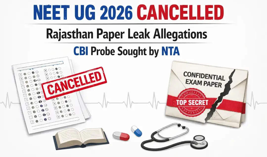 NEET UG 2026 examination cancelled after Rajasthan paper leak allegations, NTA seeks CBI investigation