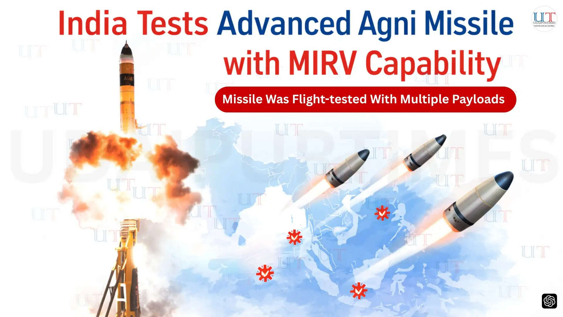 India successfully tests advanced Agni missile with MIRV capability from Dr APJ Abdul Kalam Island in Odisha on May 8, 2026