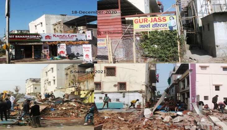 खबर का असर सिख कॉलोनी से हटाया गया अतिक्रमण